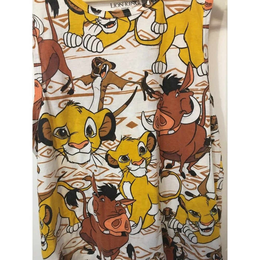Disney‎ The Lion King Tee Shirt Sz XL (15-17) White Yellow Brown